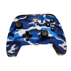 🔥 Power A 1513100-01 Blue Camo Wired Xbox One Controller NO CABLE 🔥